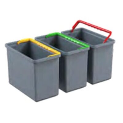 Eimer 7 l schmal grau