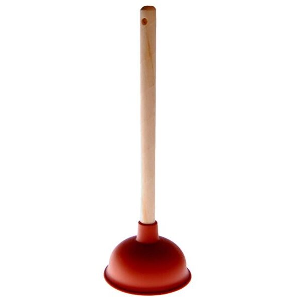 Ventouse pour WC avec manche en bois