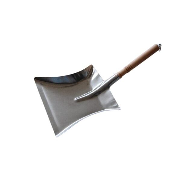 Kehrschaufel Metall verzinkt mit Holzgriff und Aufhängeöse