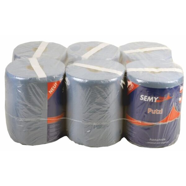 Papierhandtuchrolle, blau, 20 cm, 2-lagig (6 Rollen)