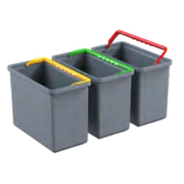 Eimer 7 l schmal grau